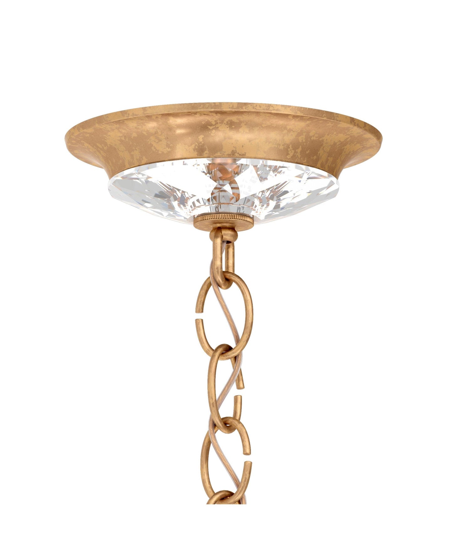 5-Light French Gold Crystal Blossom Chandelier