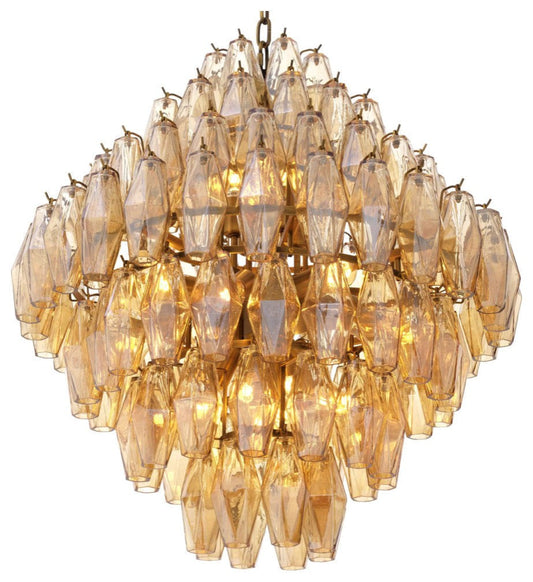 Benini Amber-Glass Diamond Pendant Duo