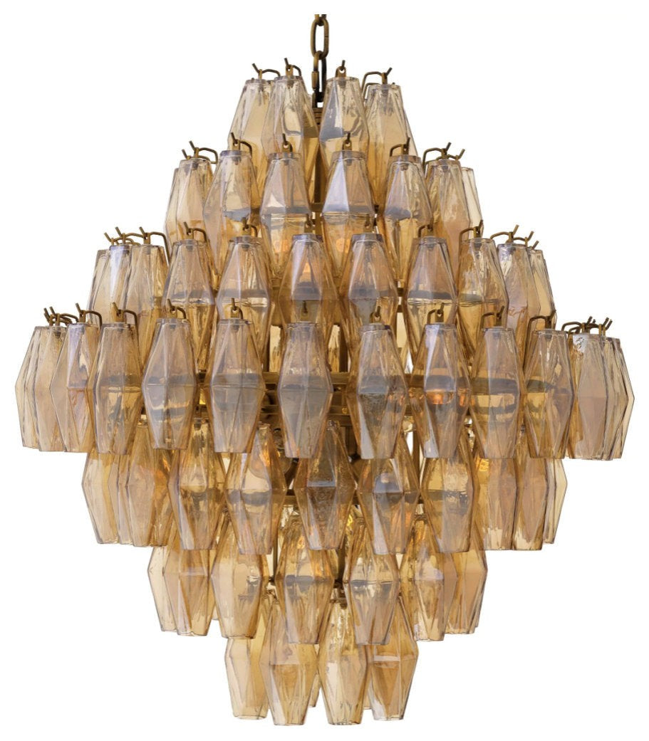 Benini Amber-Glass Diamond Pendant Duo