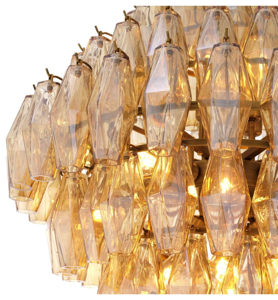 Benini Amber-Glass Diamond Pendant Duo