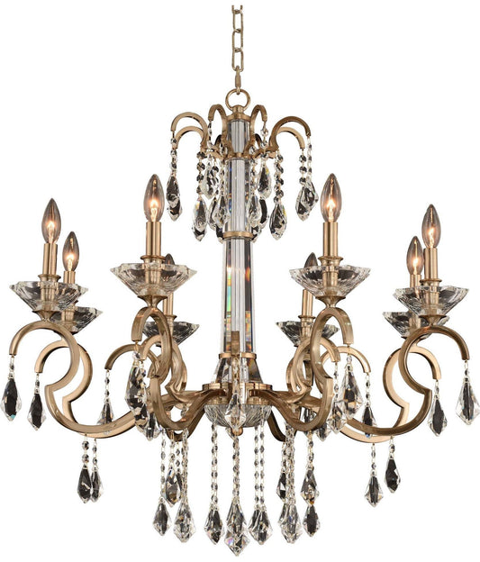 Brushed Champagne Gold Traditional Crystal Chandelier