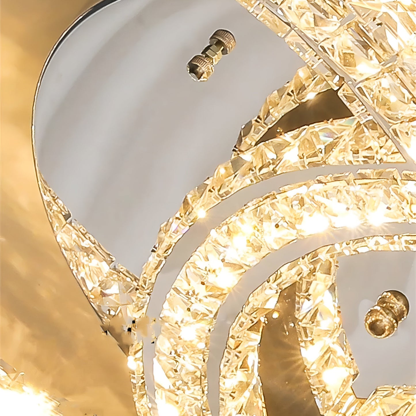Modern Crystal & Aluminum LED Chandelier