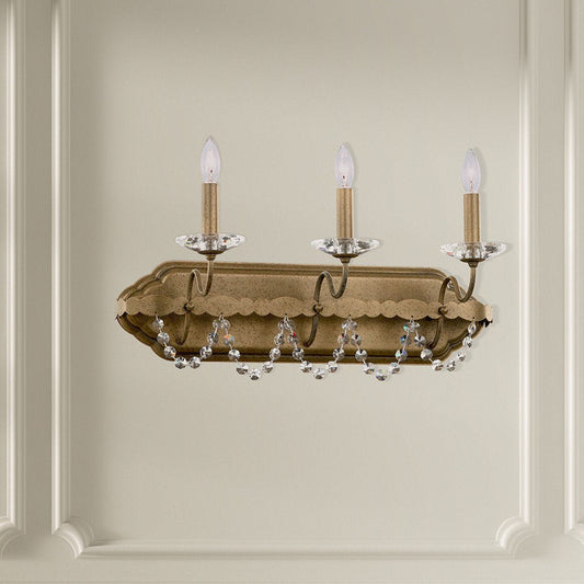 Petite Transitional 3-Light Gold Chandelier
