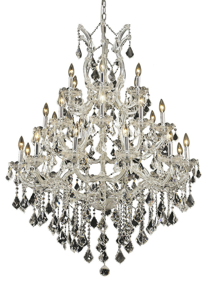 Tiered Royal-Cut Crystal Arch Chandelier