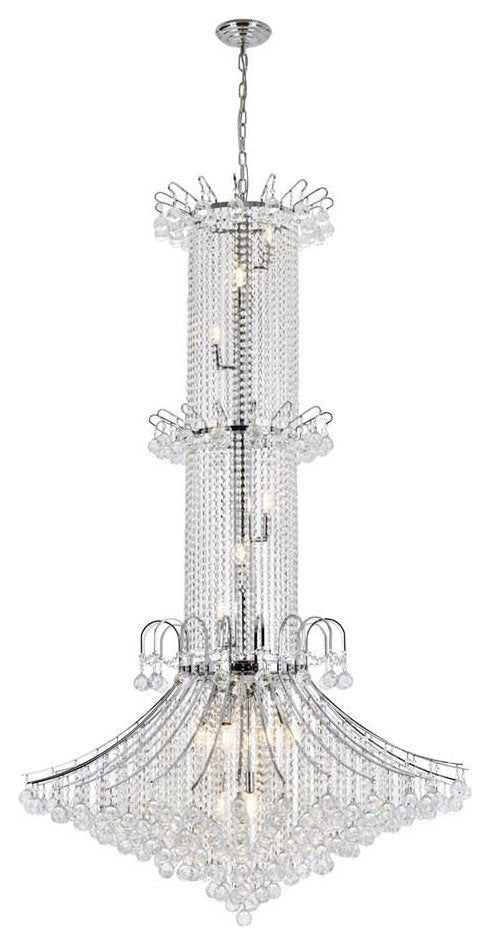 Twenty-Light Royal-Cut Crystal Chandelier