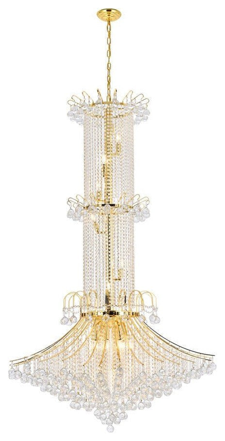Twenty-Light Royal-Cut Crystal Chandelier
