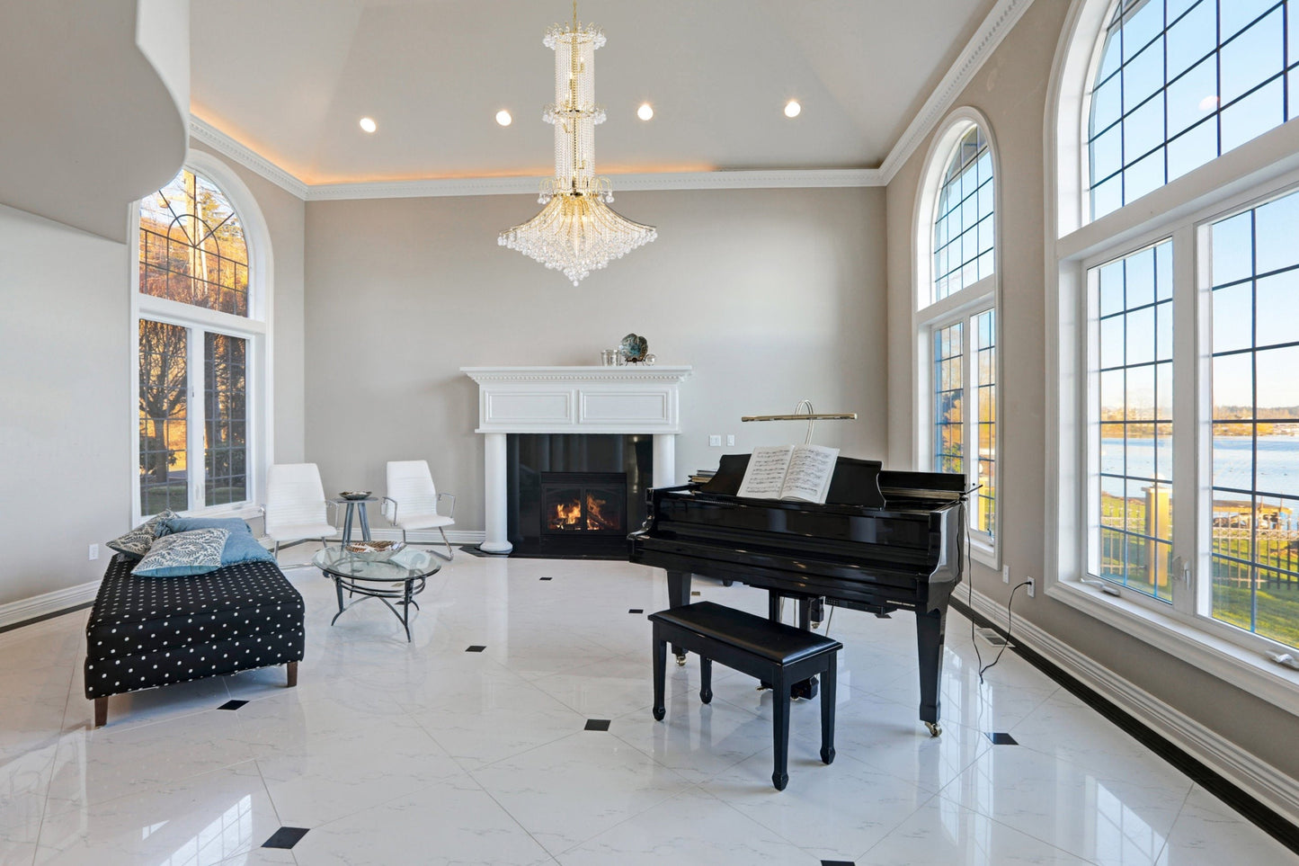 Twenty-Light Royal-Cut Crystal Chandelier