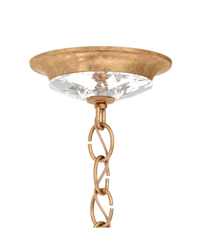 5-Light French Gold Crystal Blossom Chandelier