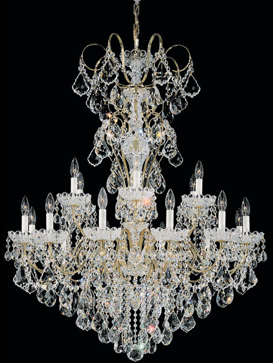 Baroque 18-Light Swarovski Gold Chandelier