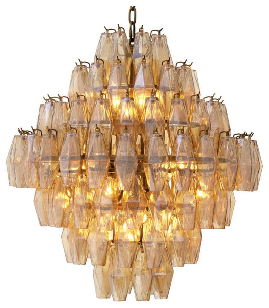 Benini Amber-Glass Diamond Pendant Duo