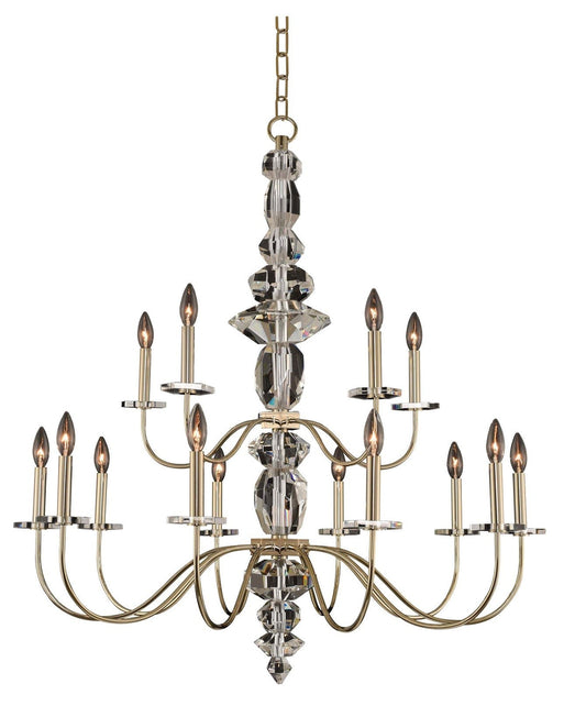 Champagne Gold Firenze Crystal Chandelier – 15-Light
