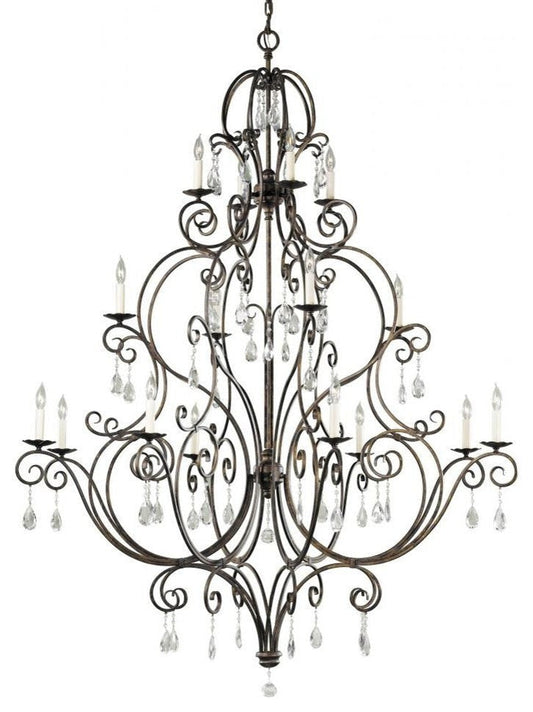 Chateau Collection Sixteen-Light Mocha Bronze Chandelier