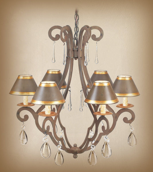 Heritage Iron & Crystal 6-Light Chandelier
