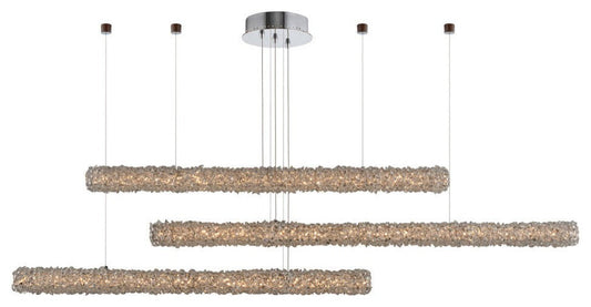Lina Adjustable LED Crystal Linear Chandelier