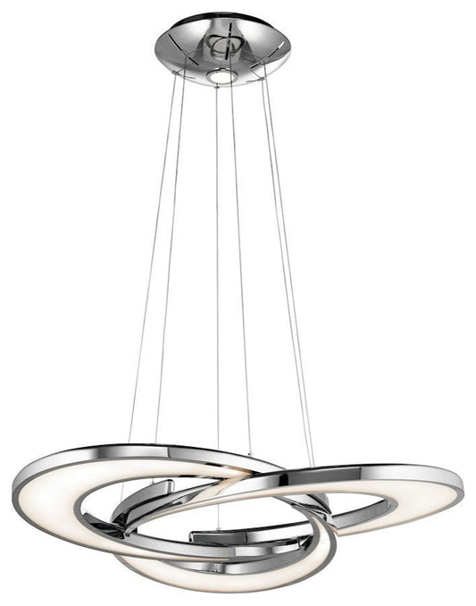 Linear Etched-Acrylic LED Chandelier
