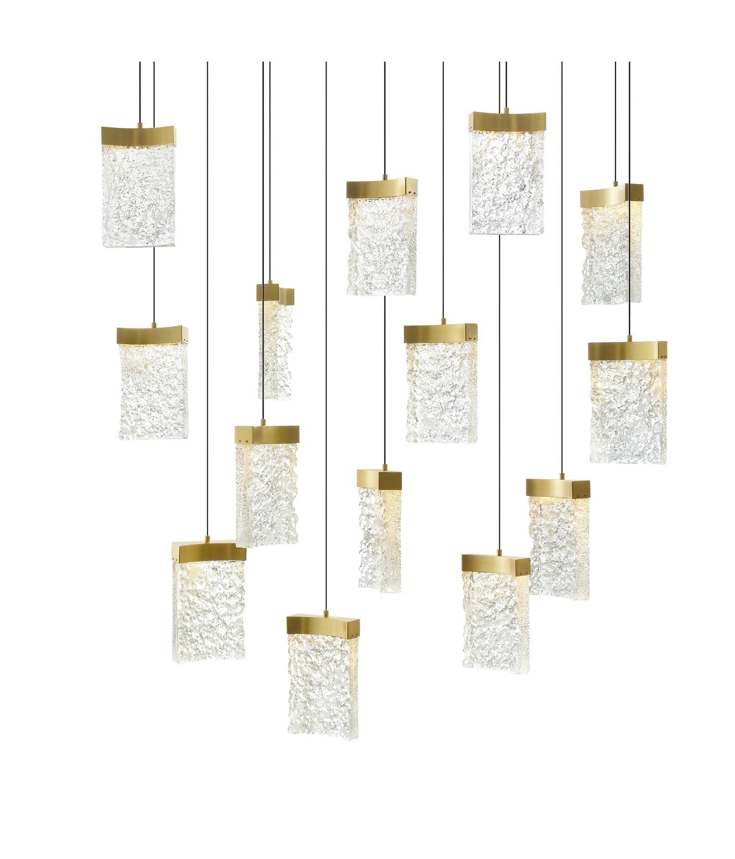 Linear LED Crystal Chandelier with Integrated Lighting