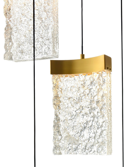 Linear LED Crystal Chandelier with Integrated Lighting
