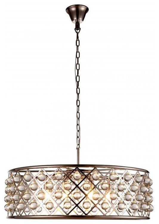 Madison 8-Light Nickel Crystal Chandelier