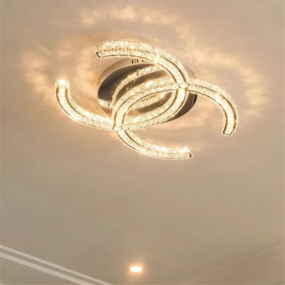 Modern Crystal & Aluminum LED Chandelier