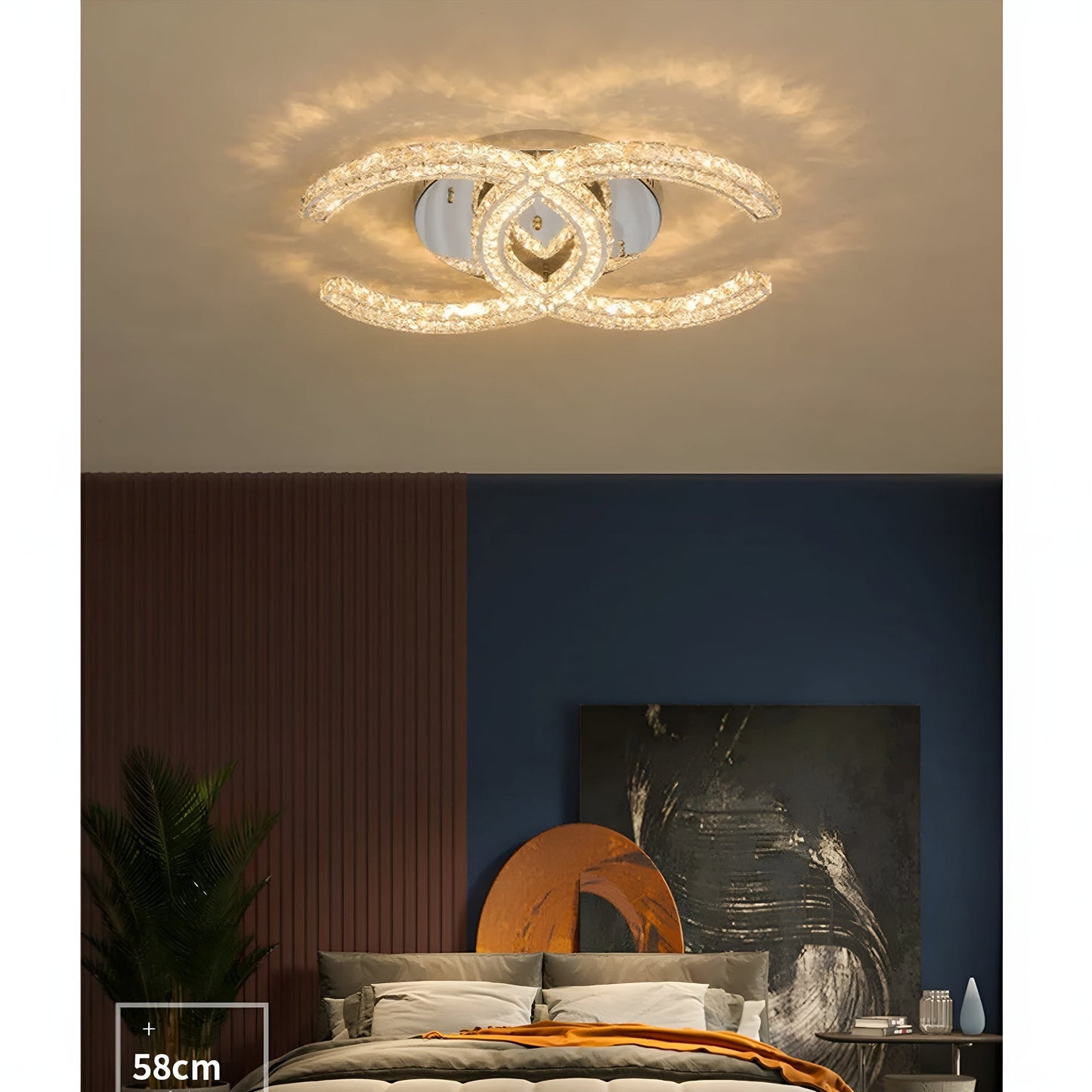 Modern Crystal & Aluminum LED Chandelier