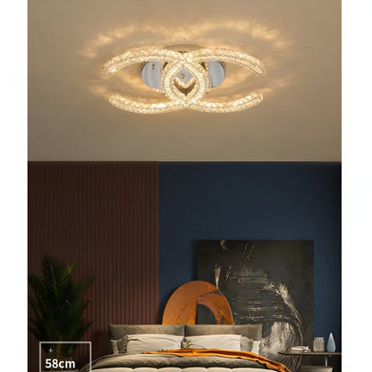 Modern Crystal & Aluminum LED Chandelier