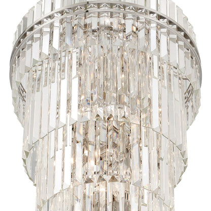 Monochrome Multi-Tier Crystal Chandelier