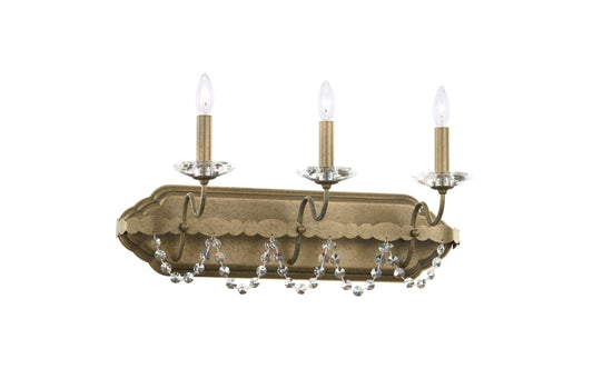 Petite Transitional 3-Light Gold Chandelier