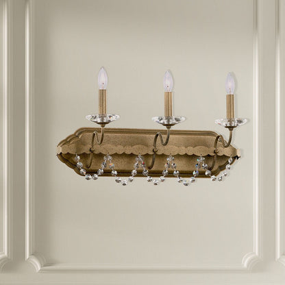 Petite Transitional 3-Light Gold Chandelier