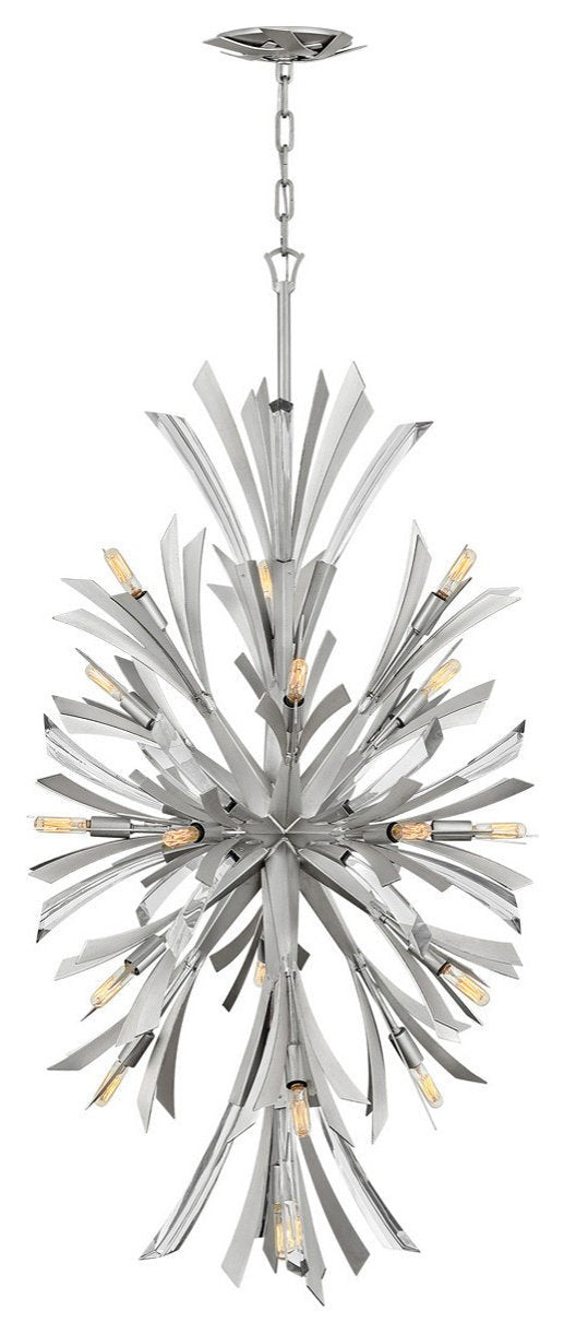 Sculptural Glacial Crystal Chandelier