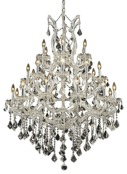 Tiered Royal-Cut Crystal Arch Chandelier