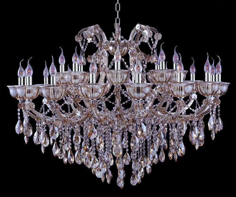 Tiffany Golden-Teak Egyptian Crystal Chandelier