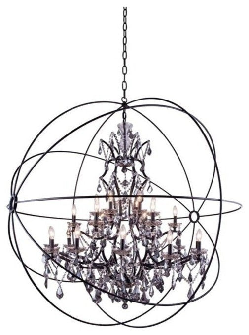 Transitional Gyroscope 25-Light Crystal Chandelier