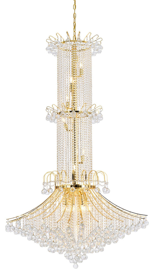 Twenty-Light Royal-Cut Crystal Chandelier