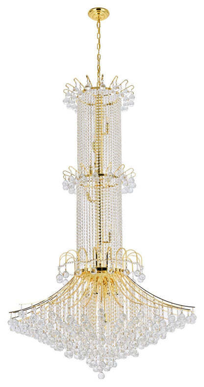 Twenty-Light Royal-Cut Crystal Chandelier
